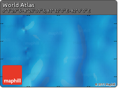 Physical Map of the Area around 8° 44' 0" S, 81° 40' 30" E