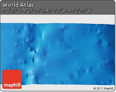 Shaded Relief 3D Map of the Area around 8° 44' 0" S, 81° 31' 30" W