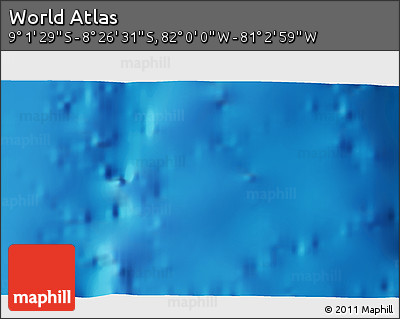 Shaded Relief 3D Map of the Area around 8° 44' 0" S, 81° 31' 30" W