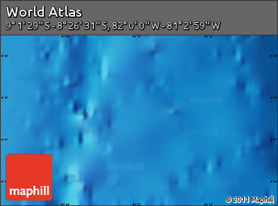 Physical Map of the Area around 8° 44' 0" S, 81° 31' 30" W