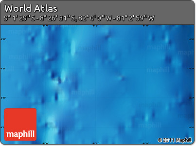 Physical Map of the Area around 8° 44' 0" S, 81° 31' 30" W