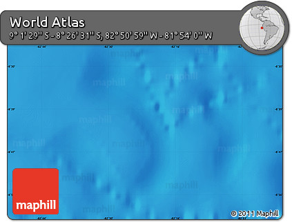 Physical Map of the Area around 8° 44' 0" S, 82° 22' 30" W