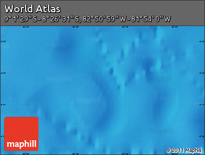 Physical Map of the Area around 8° 44' 0" S, 82° 22' 30" W