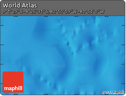 Physical Map of the Area around 8° 44' 0" S, 82° 22' 30" W