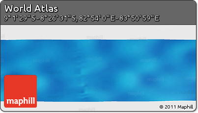 Shaded Relief Panoramic Map of the Area around 8° 44' 0" S, 83° 22' 30" E