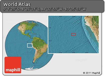 Satellite Location Map of the Area around 8° 44' 0" S, 84° 4' 29" W