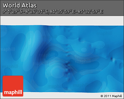 Political 3D Map of the Area around 8° 44' 0" S, 85° 4' 29" E
