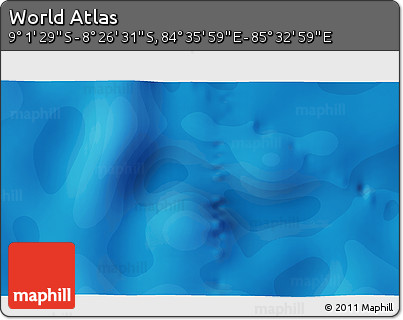 Political 3D Map of the Area around 8° 44' 0" S, 85° 4' 29" E