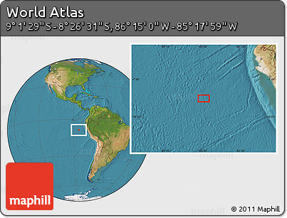 Satellite Location Map of the Area around 8° 44' 0" S, 85° 46' 30" W