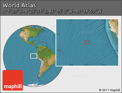 Satellite Location Map of the Area around 8° 44' 0" S, 85° 46' 30" W