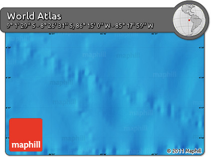 Physical Map of the Area around 8° 44' 0" S, 85° 46' 30" W