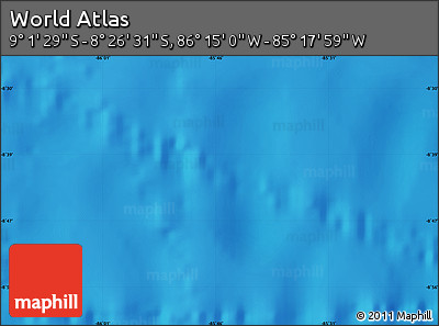Physical Map of the Area around 8° 44' 0" S, 85° 46' 30" W