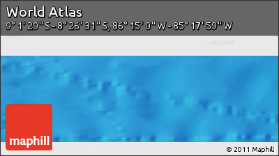 Physical Panoramic Map of the Area around 8° 44' 0" S, 85° 46' 30" W