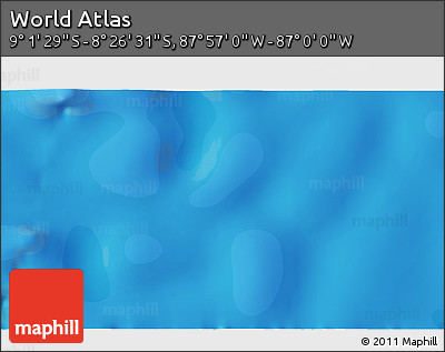 Political 3D Map of the Area around 8° 44' 0" S, 87° 28' 29" W