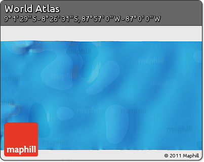 Political 3D Map of the Area around 8° 44' 0" S, 87° 28' 29" W