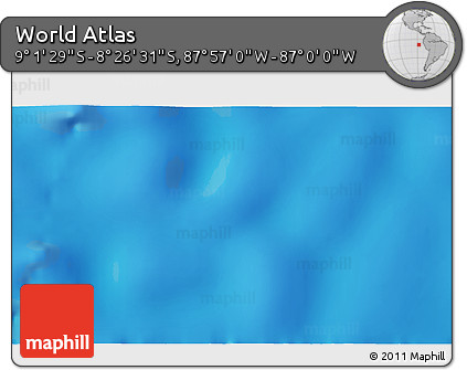 Shaded Relief 3D Map of the Area around 8° 44' 0" S, 87° 28' 29" W