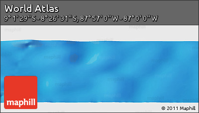 Physical Panoramic Map of the Area around 8° 44' 0" S, 87° 28' 29" W
