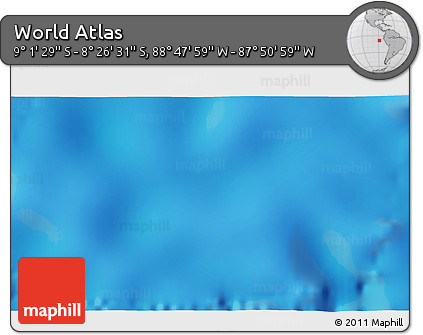 Shaded Relief 3D Map of the Area around 8° 44' 0" S, 88° 19' 29" W