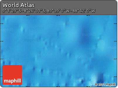 Shaded Relief Map of the Area around 8° 44' 0" S, 89° 10' 30" W