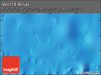 Shaded Relief Map of the Area around 8° 44' 0" S, 89° 10' 30" W