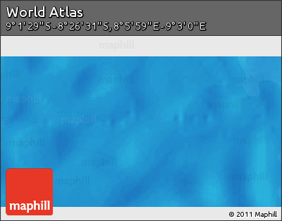 Political 3D Map of the Area around 8° 44' 0" S, 8° 34' 29" E