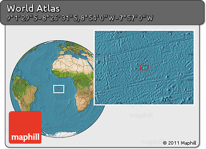 Satellite Location Map of the Area around 8° 44' 0" S, 8° 25' 30" W