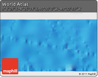 Physical 3D Map of the Area around 8° 44' 0" S, 90° 1' 30" W