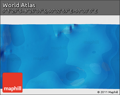 Political 3D Map of the Area around 8° 44' 0" S, 91° 1' 30" E