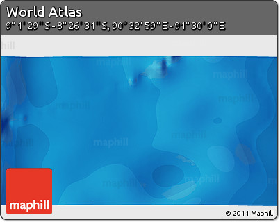 Political 3D Map of the Area around 8° 44' 0" S, 91° 1' 30" E