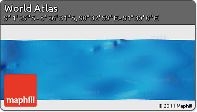 Shaded Relief Panoramic Map of the Area around 8° 44' 0" S, 91° 1' 30" E