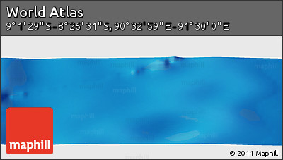 Shaded Relief Panoramic Map of the Area around 8° 44' 0" S, 91° 1' 30" E