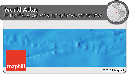 Physical Panoramic Map of the Area around 8° 44' 0" S, 91° 43' 29" W
