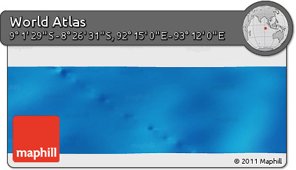 Physical Panoramic Map of the Area around 8° 44' 0" S, 92° 43' 29" E