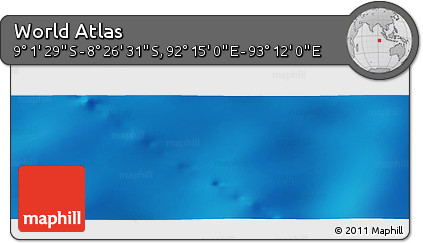 Shaded Relief Panoramic Map of the Area around 8° 44' 0" S, 92° 43' 29" E