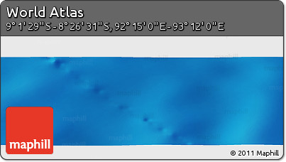 Shaded Relief Panoramic Map of the Area around 8° 44' 0" S, 92° 43' 29" E