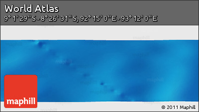 Shaded Relief Panoramic Map of the Area around 8° 44' 0" S, 92° 43' 29" E