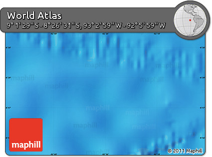 Physical Map of the Area around 8° 44' 0" S, 92° 34' 29" W