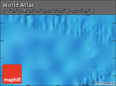 Physical Map of the Area around 8° 44' 0" S, 92° 34' 29" W