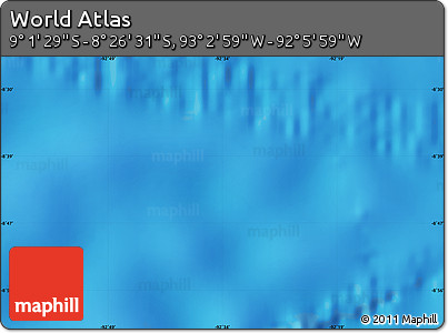 Physical Map of the Area around 8° 44' 0" S, 92° 34' 29" W