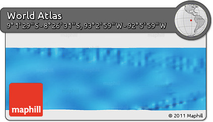 Physical Panoramic Map of the Area around 8° 44' 0" S, 92° 34' 29" W