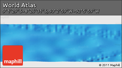 Physical Panoramic Map of the Area around 8° 44' 0" S, 92° 34' 29" W