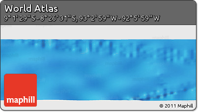Physical Panoramic Map of the Area around 8° 44' 0" S, 92° 34' 29" W