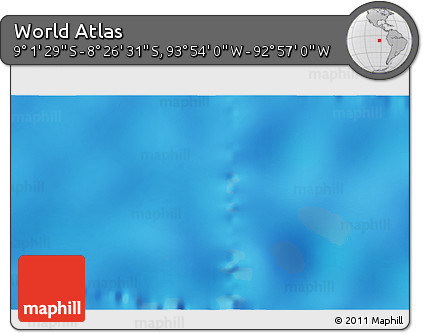 Physical 3D Map of the Area around 8° 44' 0" S, 93° 25' 30" W