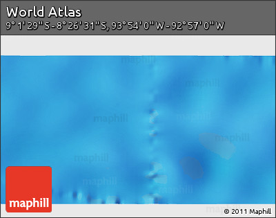 Physical 3D Map of the Area around 8° 44' 0" S, 93° 25' 30" W