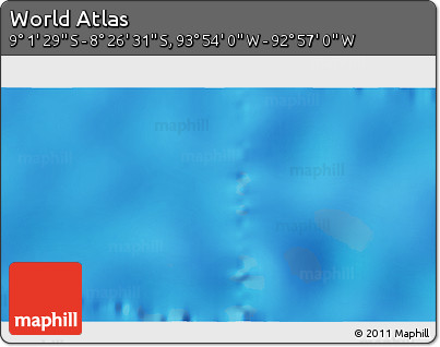 Physical 3D Map of the Area around 8° 44' 0" S, 93° 25' 30" W