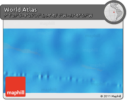 Physical 3D Map of the Area around 8° 44' 0" S, 94° 16' 30" W
