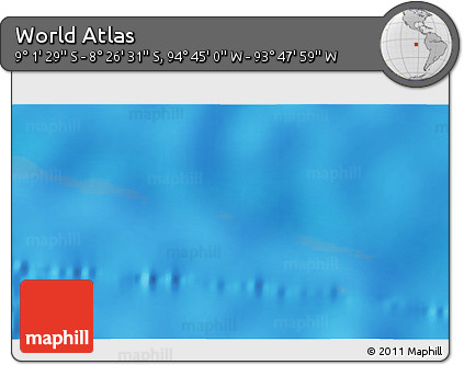 Shaded Relief 3D Map of the Area around 8° 44' 0" S, 94° 16' 30" W