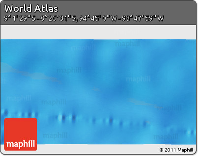 Shaded Relief 3D Map of the Area around 8° 44' 0" S, 94° 16' 30" W