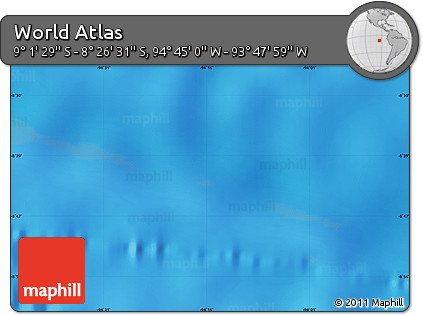 Physical Map of the Area around 8° 44' 0" S, 94° 16' 30" W