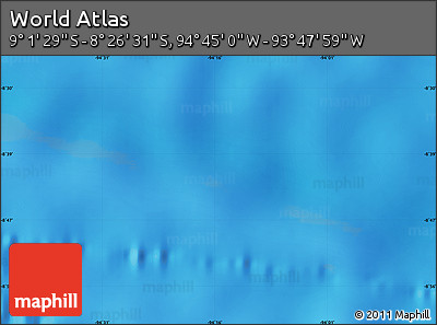 Physical Map of the Area around 8° 44' 0" S, 94° 16' 30" W